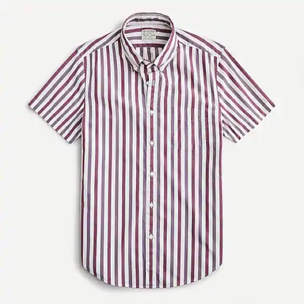 J Crew Short-Sleeve Secret Wash Shirt in Brooke